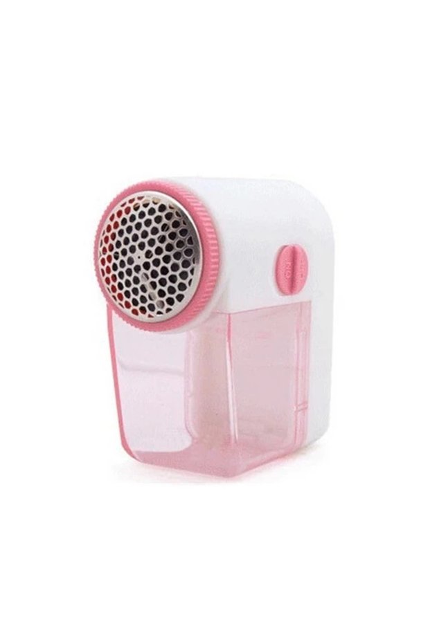 Pink Electric Lint Remover - Battery Powered Hairball Trimmer for Clothes and Furniture - Easily Rem
