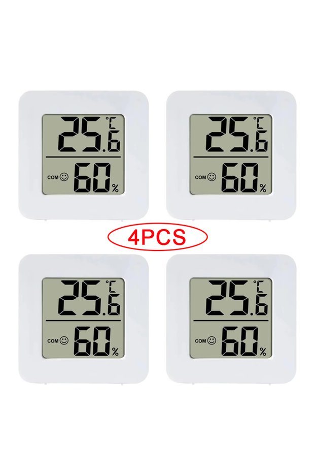 4PCS Type 2 4pcs Digital Thermometer Hygrometer Indoor Mini Temperature LCD Electronic Monitor Hygro