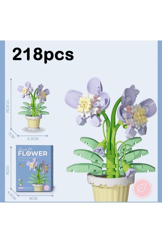 10 Mini Flowers Building Blocks Simulation Succulent Puzzle for Kid Birthday Party Favors Christmas
