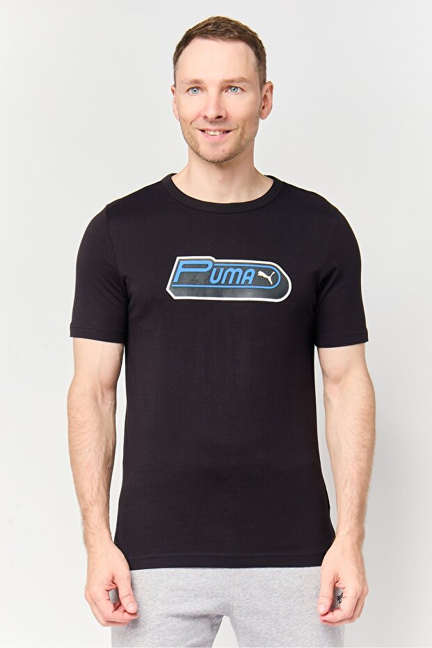 Men Sportswear Fit Short Sleeve Future Archive Outdoor T-Shirt, Black