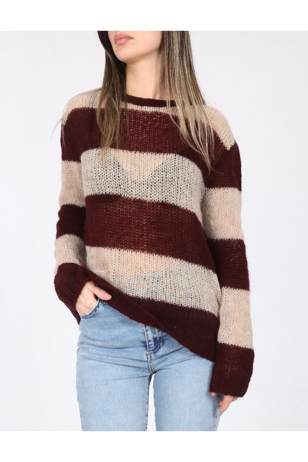 Bluza, Crem/visiniu