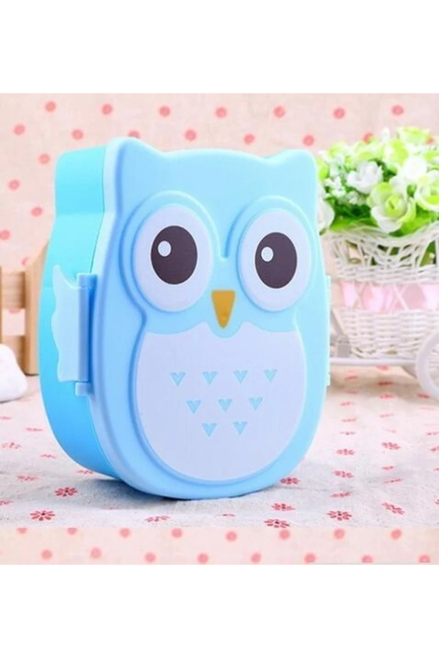 علبة غداء بلاستيكية محمولة للأطفال والطلاب باللون الأزرق الفاتح، علبة بينتو، حاوية طعام، أواني طعام من الورق المقوى