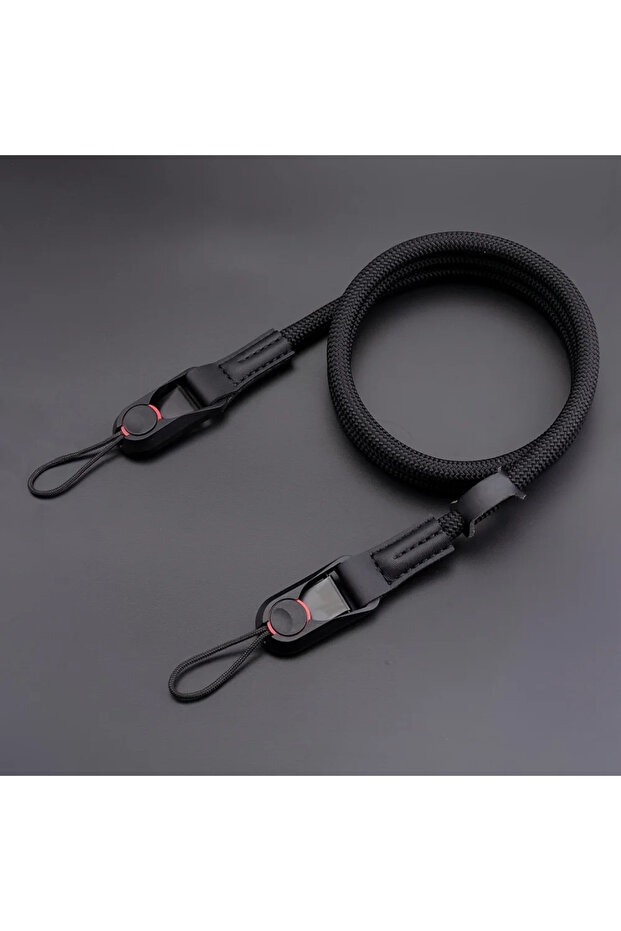 Black Quick Release Round Rope Camera Strap Fast Detachable Shoulder Strap DSLR Mirrorless Camera Ad