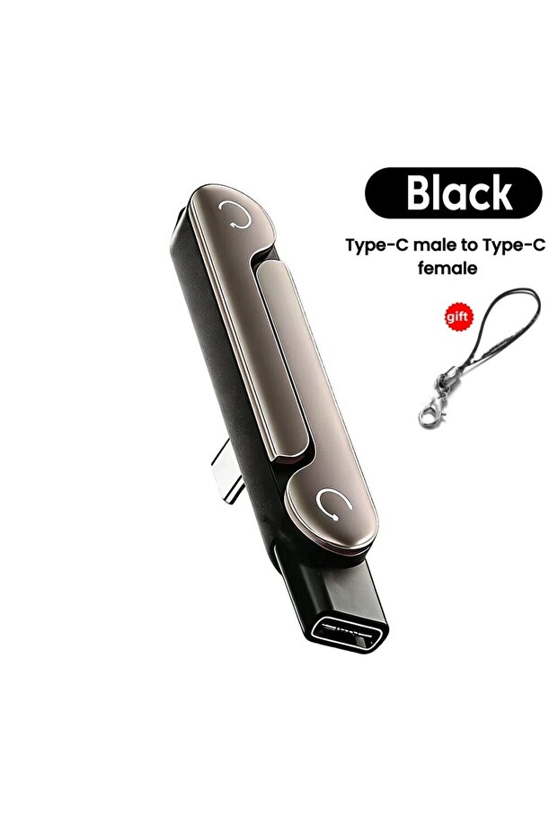 Black-1pc 1/3PCS Type C Phone Charging Bracket Adapter 240W Fast Charging OTG Type-C Male to USB-C F