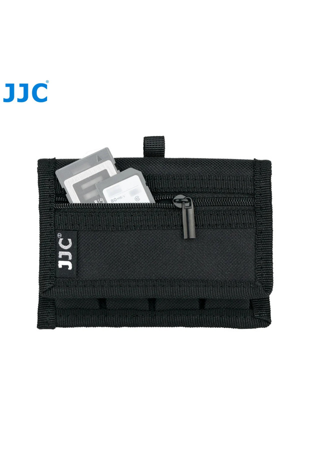4 Slots JJC 18650 Battery Pouch Memory Card Storage Pocket 18650 Battery Case for 18650 Battery with