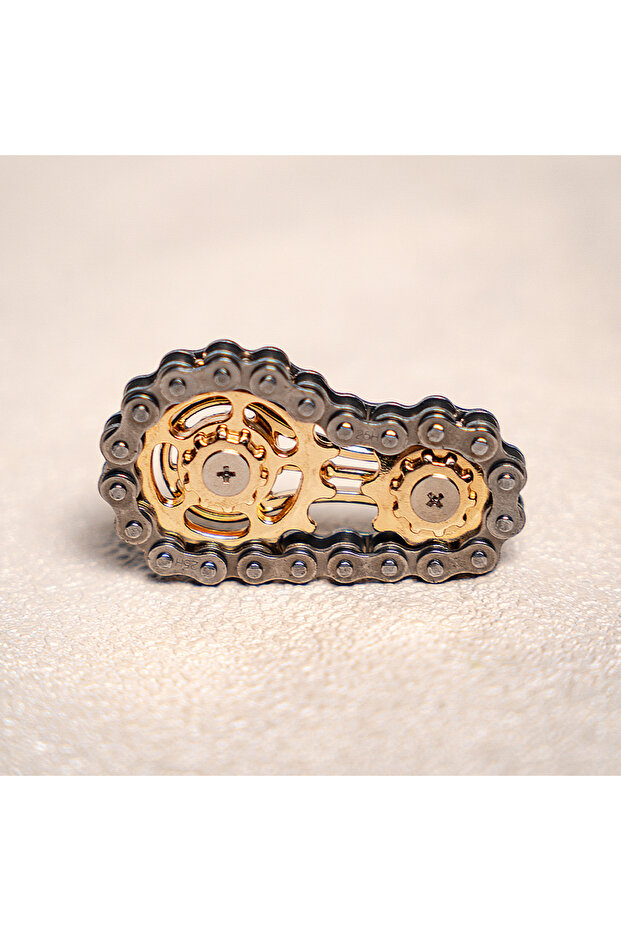 Dark gray chain 1 colorful metal bicycle chain-shaped fidget spinner toy, effective in relieving str