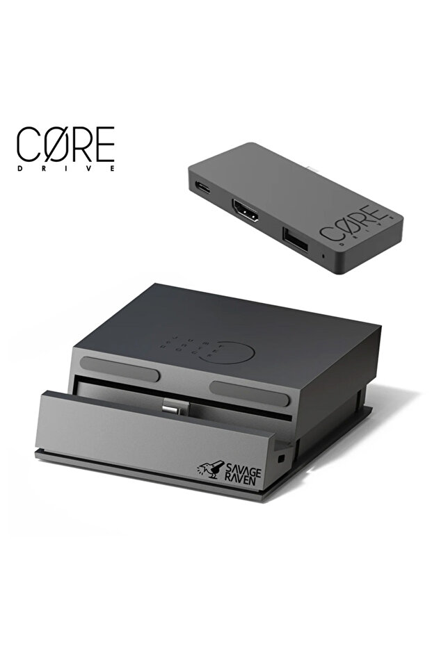جهاز Jumpgate Savage Raven من Skull & Co. حامل محمول Jumpgate Dock 4k USB C Hub لجهاز نينتندو سويتش O