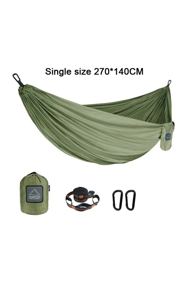 single army green Portable Nylon Parachute Fabric Single and Double Size Outdoor Camping Hiking Gard