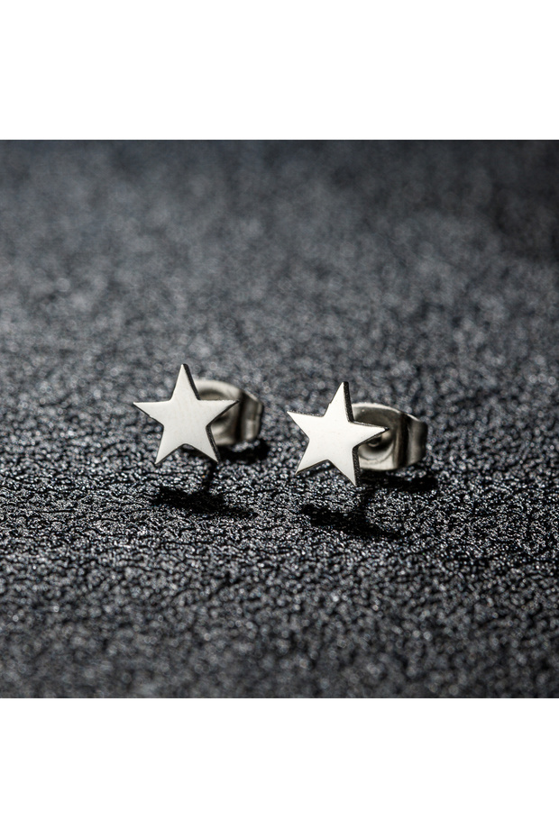 GED007S 1 Pair New Stainless Steel Star Earrings Tiny Star Stud Earrings For Women Everyday Teen Mot