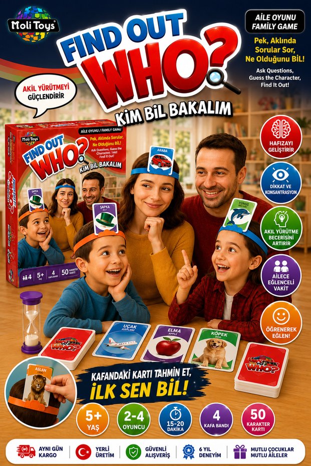 Guess Who Game Knowledge and Intelligence Box Game Family Game with Headband for Family Play Ages 5+
