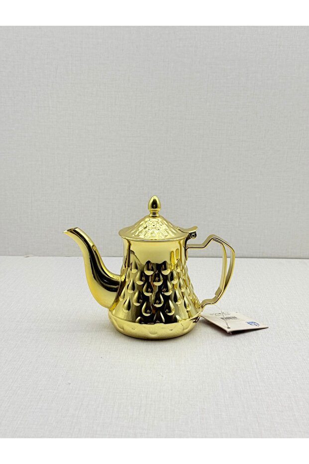 براد/ ابريق شاي فاخر مرصع استيل ذهبي مقاوم للصدا 800ML