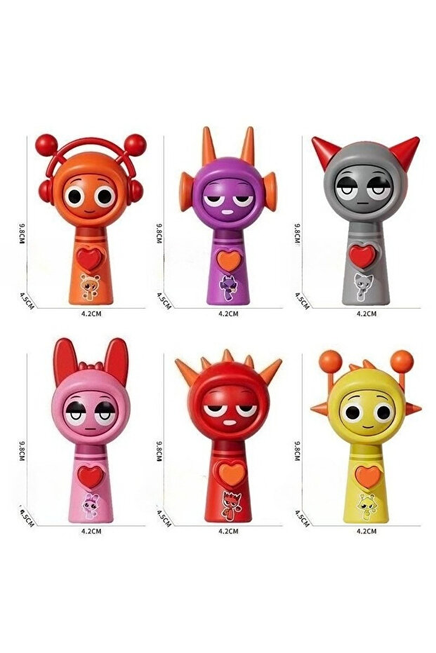 6pcs1PC 9.8cm Mini Sprunki Face-changing Toy Movie Sprunki Wenda Action Figure Model Doll Figurines