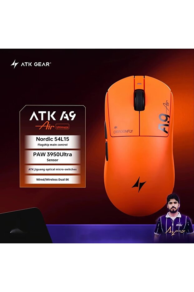 ماوس الألعاب اللاسلكي A9 Air Ultimate ATK A9 Ultra A9/A9 SE/A9 Plus/A9 Pro Tri-Mode 8K 53g خفيف الوزن