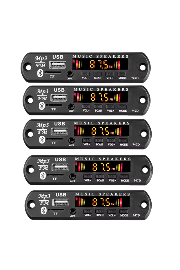 كيبيدومي 5 قطع لوحة فك تشفير MP3 WMA لاسلكية بتقنية البلوتوث 5.0 9V-12V للسيارة مع USB وTF وFM