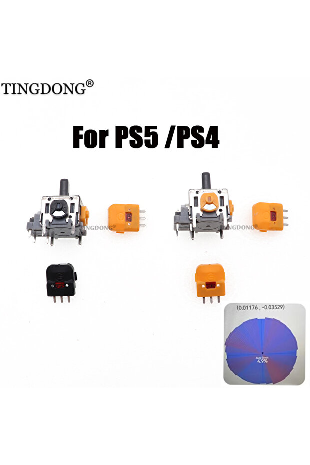5 قطع لجهاز PS5 لجهاز PS5 PS4 عصا تحكم تناظرية بتأثير هول الإصدار 5 لجهاز بلاي ستيشن 5 4 DualSense عالية الدقة