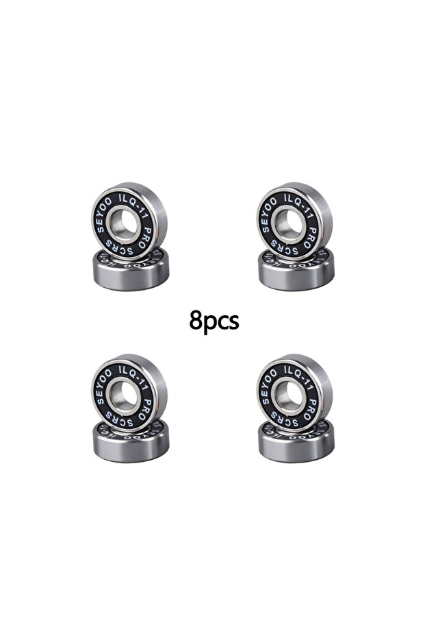 black 8PC Bearings ILQ-11 High-Speed Bearings Are Suitable for Skateboard Long Board Inline Roller S