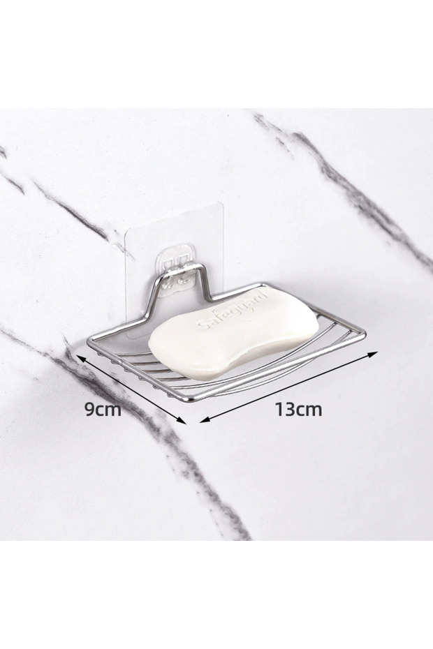 Silver 1pc - Stainless Steel Soap Rack, Wall Mounted Soap Rack, Drainage Soap Tray, Simple Soap Stor