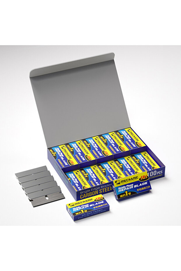 100PCS FR1 High Toughness Blades for Mobile Phone Maintenance LCD Screen OCA Glue