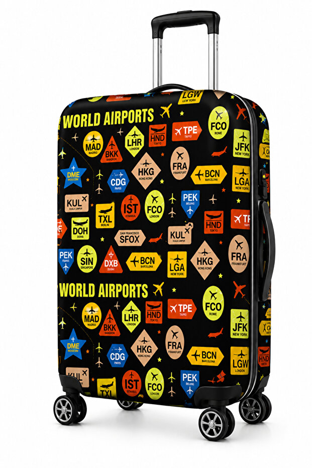 Suitcase Suitcase Protective Case Airports Patterned