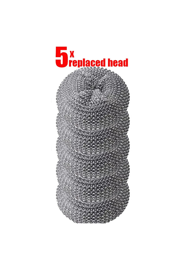 5pc replaced head 13/5/10 Pack Stainless Steel Scrubber, Scrubbing Scouring Pad, Steel Wool Scrubber
