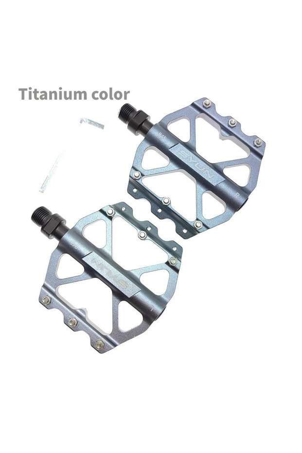 R45 Titanium color SYUN Colors Bicycle Pedal Ultra Light 3 Sealed Bearings 9/16 Aluminum Alloy Mount