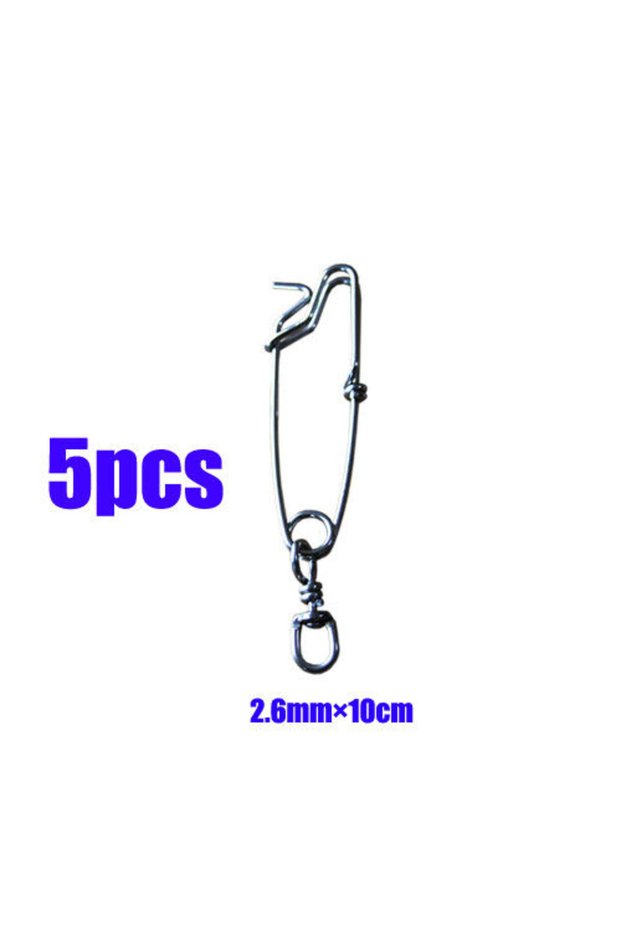 5Pcs 100mm Longline Fishing Snap Clips 5Pcs Stainless Steel Fishing Swivels Branch Hanger Snaps Tuna