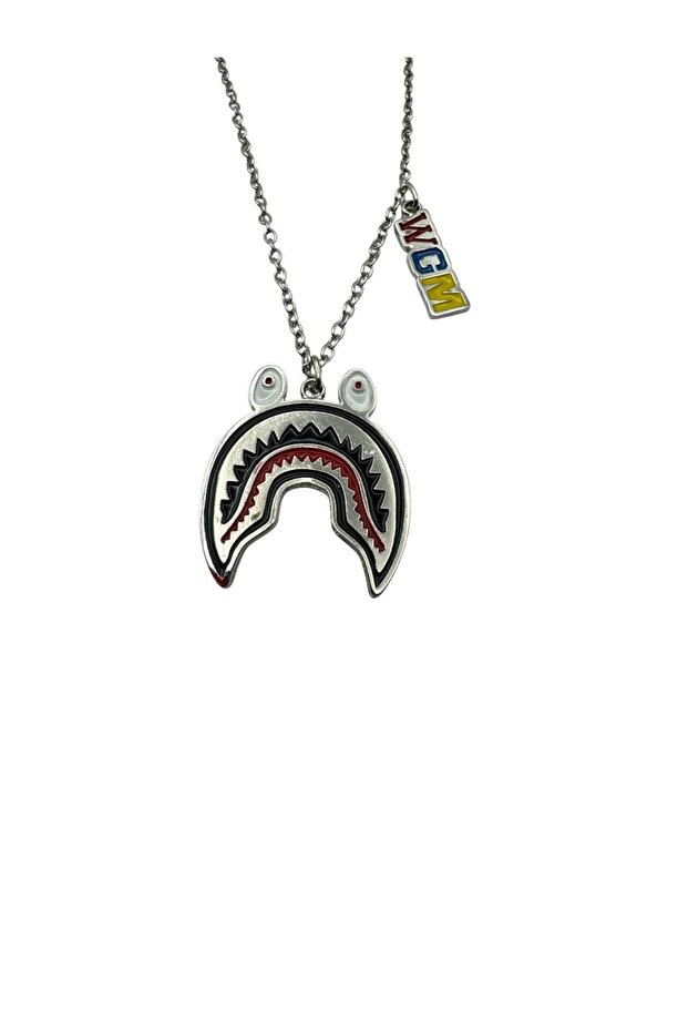 Shark Mouth Unisex Necklace – Grey Color Strong and Modern Design