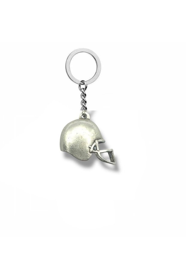 With Field Spirit – Unisex Metal Keychain with American Football Helmet Figure