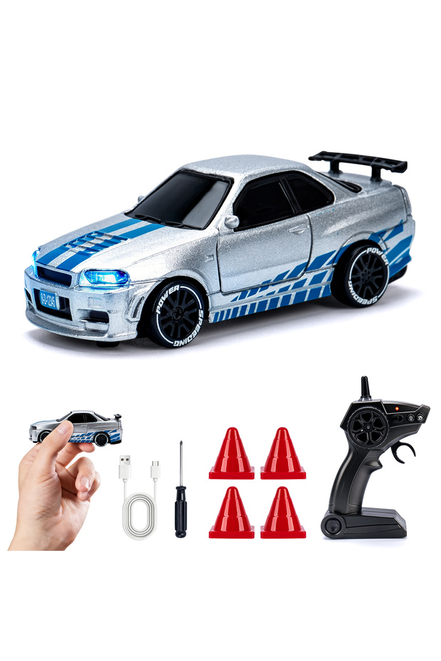 1180CSL 1/64 High Speed Drift RC Car with Light 2.4G 4WD Remote Control Car Desktop Mini Racing Cars