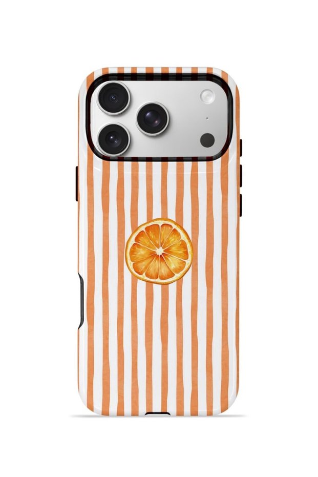iPhone 17 Pro Max Vorian Dual Layer Case Orange Slice Stripe
