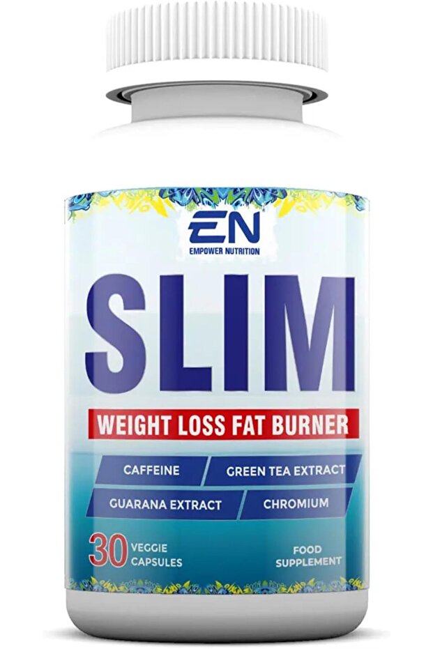 Slim Weight Loss , 30 Veggie Capsules – Boosts Metabolism body Support Supplement | Caffeine Green Tea Extract & Guarana and Chromium B Vitamins