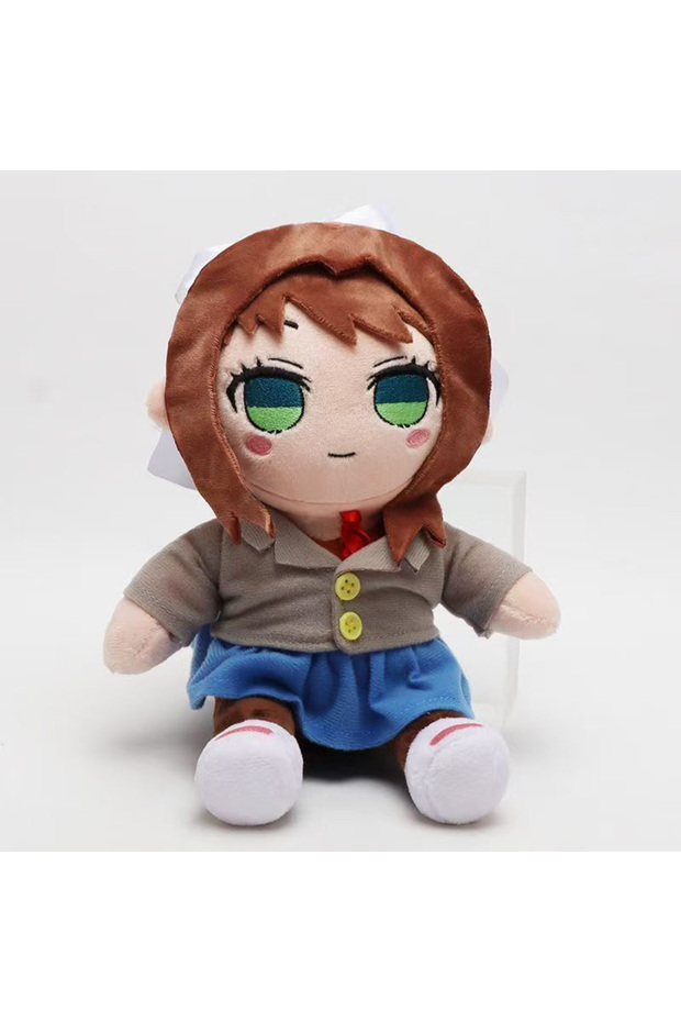 Brown Exquisite Monika Plush Toys Literature Club Soft Terrifying Game Peripherals Ornaments Collect