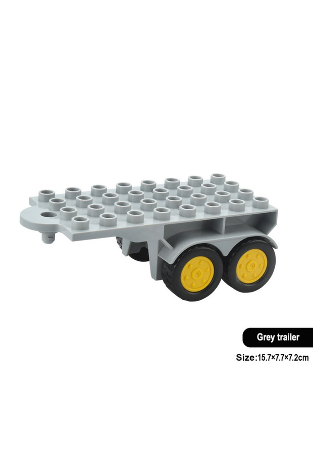 trailer A Trailer Car Motorcycle Boat Big Building Blocks Collocation Vehicle Accessory Kid DIY Toys