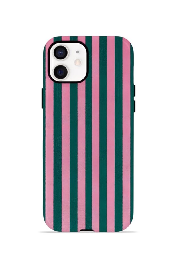 iPhone 12 Vorian Double Layer Case Pink Navy Cabana
