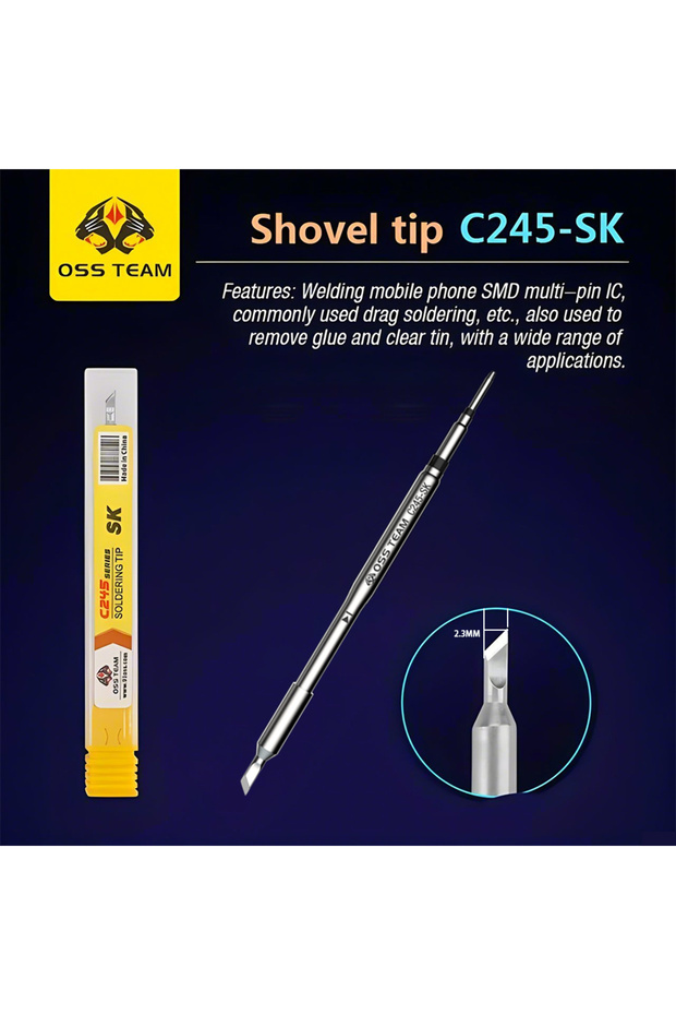 C245-SK OSS C115 C210 C245 Super Fine Series Soldering Iron Tips for T80 HS02 Soldering Iron T210 T2