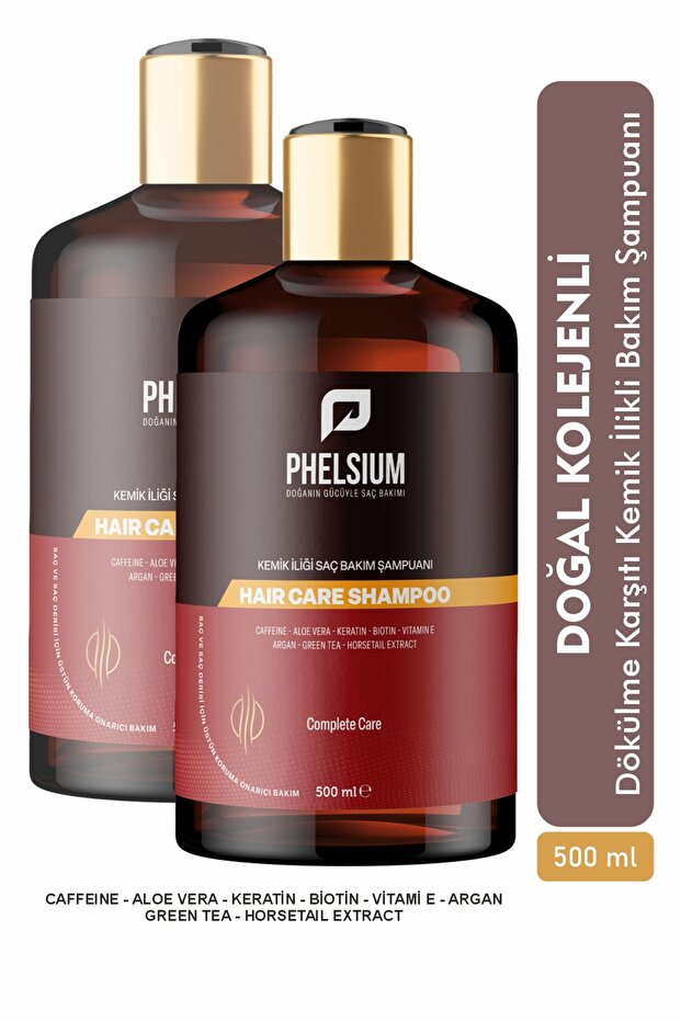 Anti-Oil, Repairing, and Nourishing Bone Marrow Care Shampoo for Anti-Hair Loss and Long-Lasting Hair, Set of 2