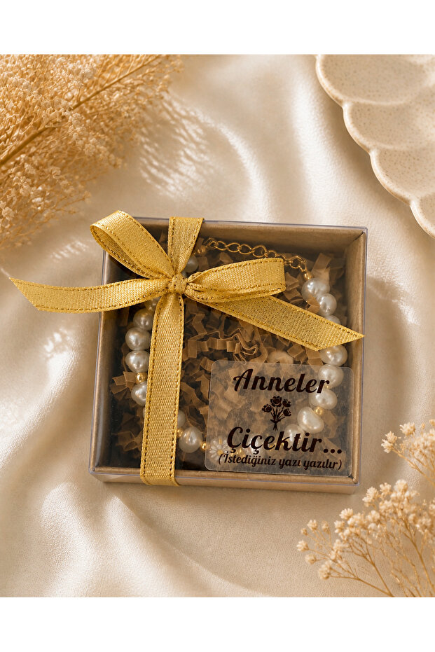 Mother's Day Gift Pearl Daisy Detailed Bracelet