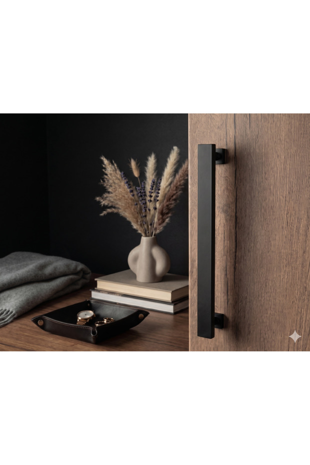 967 Monolith Square Furniture Handle 320 mm Matte Black | Cabinet Drawer Handle | 967.04