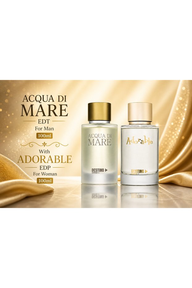ACQUA DI MARE EDT for Men 100ml + ADORABLE EDP for Women 100ml | Couple Perfume Set