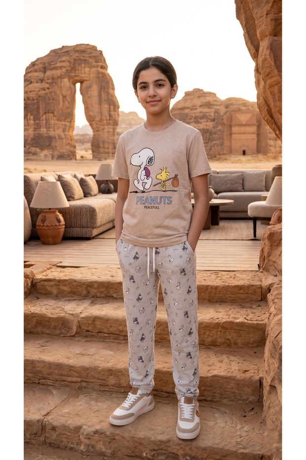 طقم كاجوال صيفي بتصميم كرتوني مريح