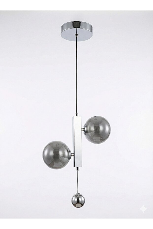 Modern Lighting, Single pendent, Light, Modern glass white light pendent, Chrome color 25x100 cm, Suitable for bedroom, kitchen, coffee shop