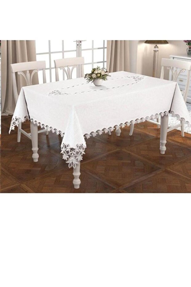 Tablecloth – Dertsiz 12-Person Single Tablecloth Dowry Gift Box Dertsiz Stain-Resistant Garden Linen