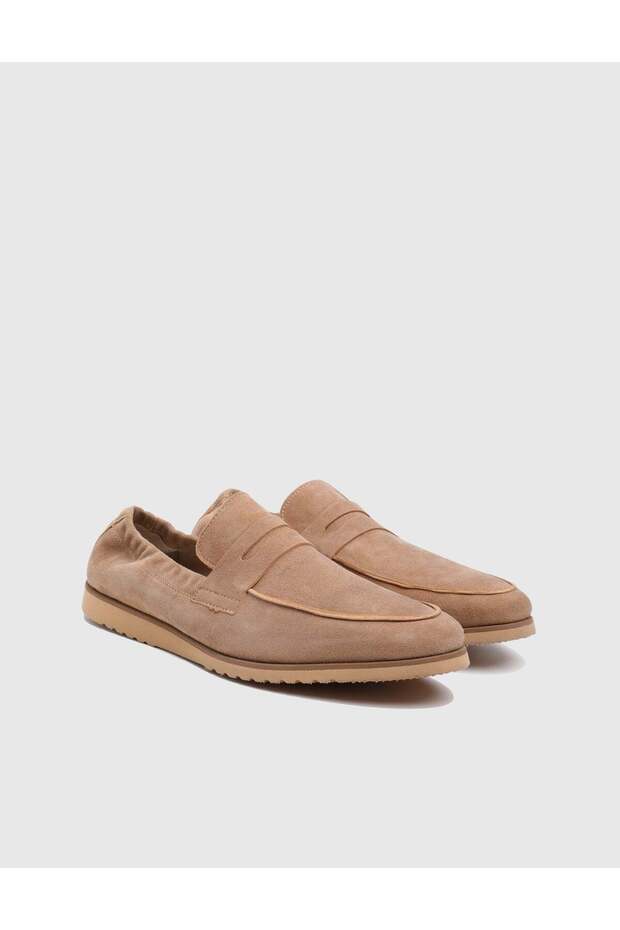 Cillian Genuine Suede Capra Leather Men's Beige Loafer