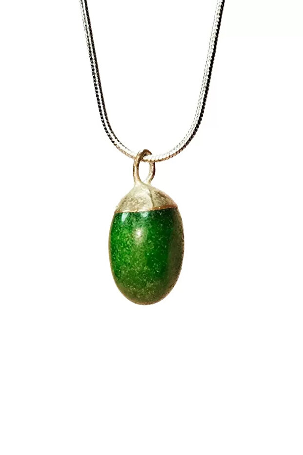 Aventurine Natural Stone Chain Handmade Necklace End: 2 cm Chain: 20 cm Boxed