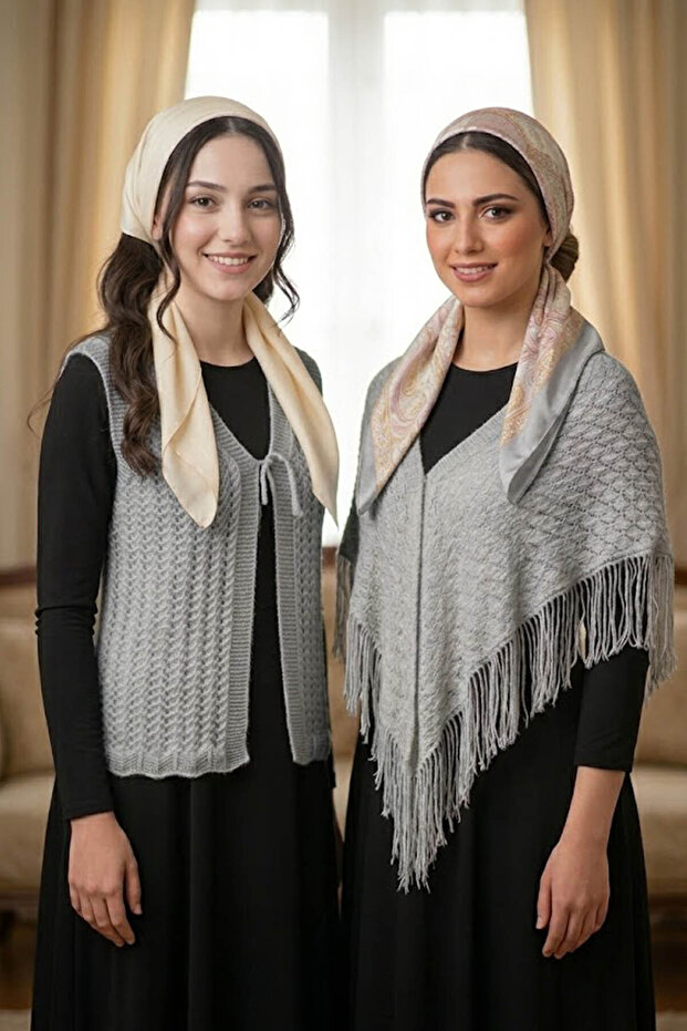 Bridal Vest and Bridal Shawl, Crystal Glitter Dowry Vest and Shawl