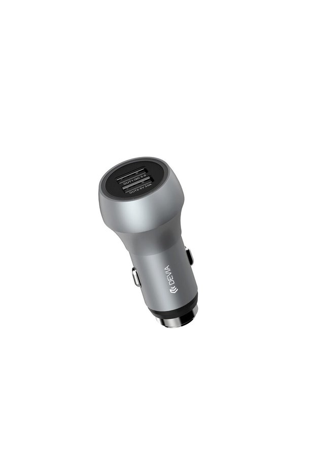 Încărcător auto Qualcomm 3.0 3A Hammer Dual USB Gri spațial
