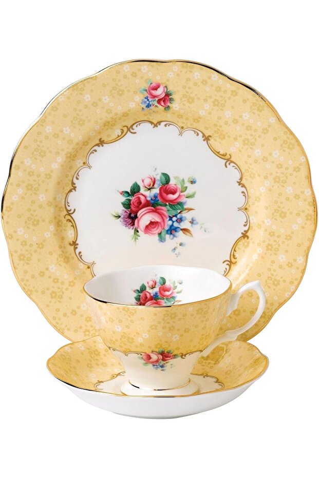 100 Years 1990 3-Piece Set (Teacup, Saucer & Plate 8")