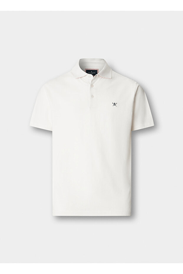 White Cotton Blend Men Premium Polo T-Shirt