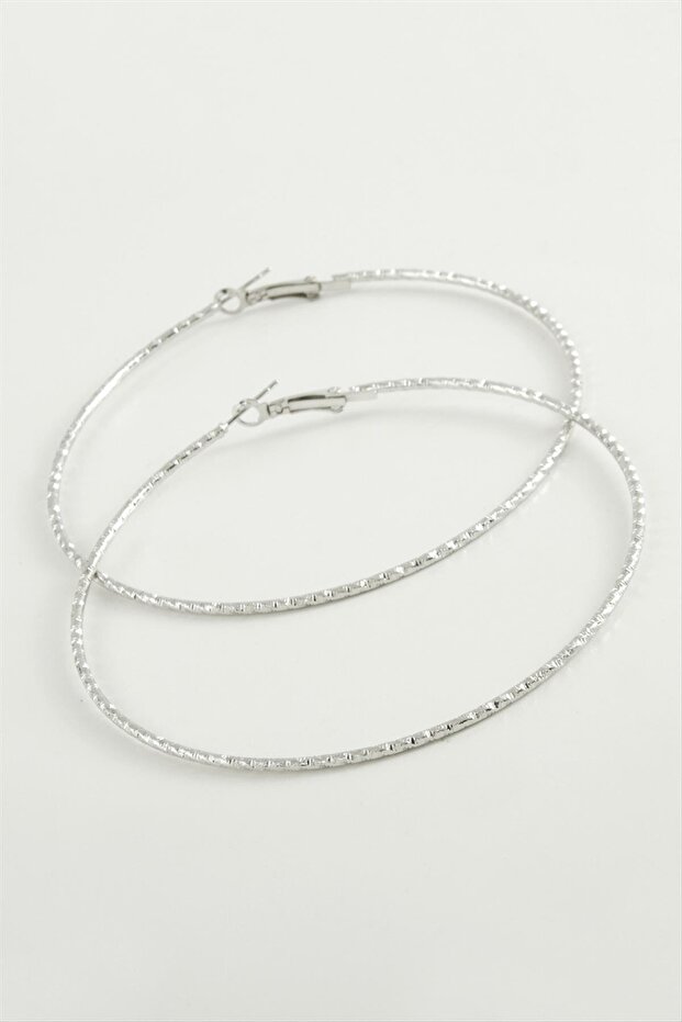 Ilkeshop Twisted Pea Metal Hoop Earrings 8-9-10 (02202) Cm-9 cm