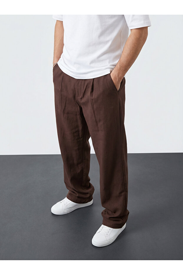Men's Summer Comfortable Fit Baggy Linen Trousers